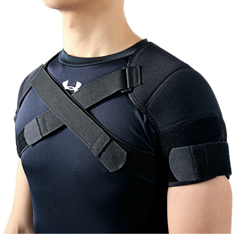 Duplo ombro cinta ajustável esportes ombro cinto de apoio para as costas alívio da dor dupla bandagem cruz compressão alça de ombro