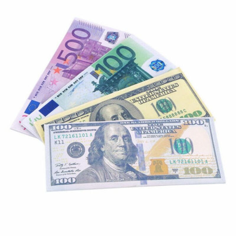 Men Women Money Clips Currency Notes Pattern Pound Dollar Euro Purse Wallets Unisex Fashion Wallet Solid Cash Holder