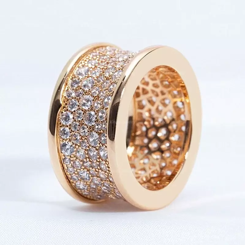 Petite bague de taille en argent regardé S925 avec diamant pour femme, design de luxe, marque de mode haut de gamme, bijoux haut de gamme