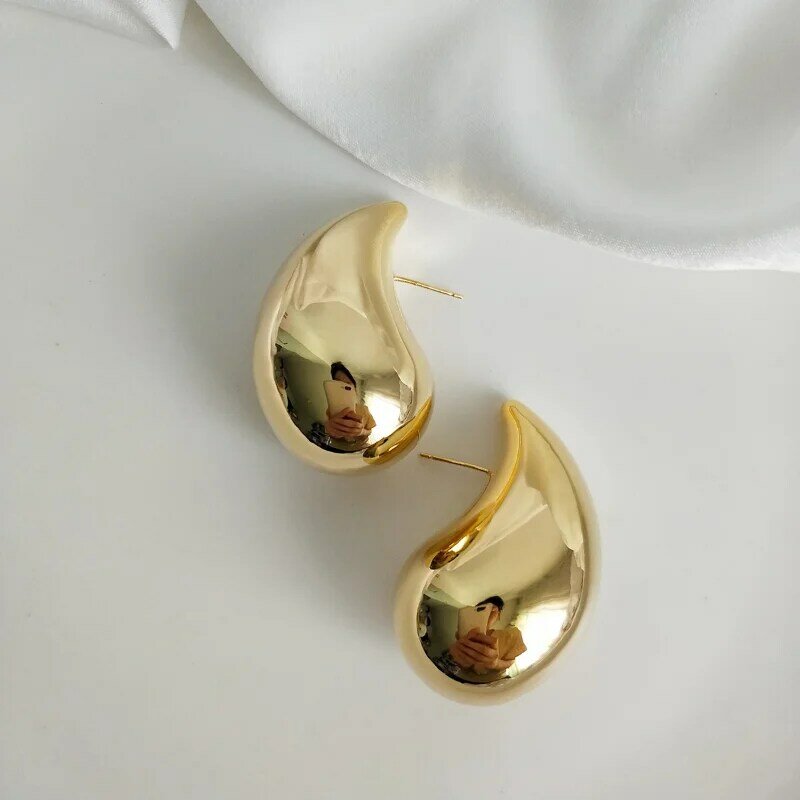 Bilandi-Brincos de lágrima prateados para mulheres, joias modernas, cor dourada, acessórios de orelha populares, presente para menina, venda quente, nova