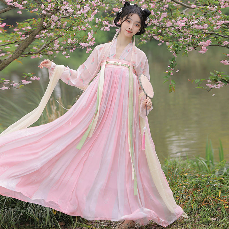 Chińskie tradycyjne zestaw sukni Hanfu w stylu Vintage damski sceniczny występ ludowy taniec Hanfu odzież starożytna księżniczka Cosplay Hanfu