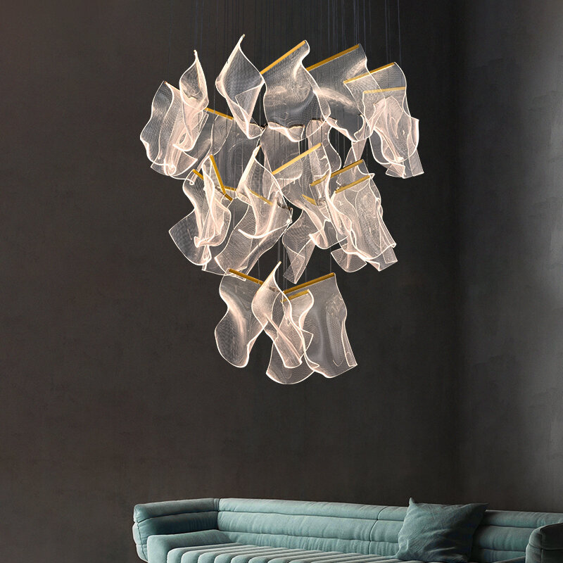 Postmodernistyczne kreatywne led żyrandol jadalnia oświetlenie do salonu przewodnik żyrandol projektant kawiarnia dekoracyjny żyrandol