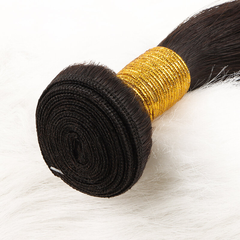 Orientfashion-mechones de cabello humano liso Remy, extensión de cabello Natural negro, 1/3 piezas, 8-30 pulgadas