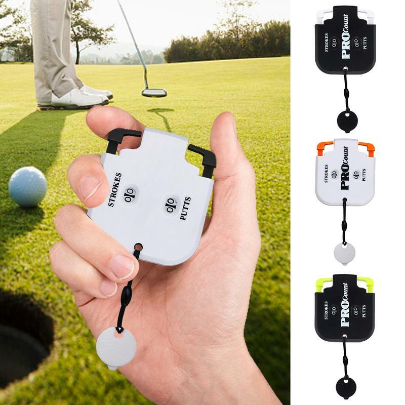Handy Golf Shot Count Stroke Putt Score Counter Two Players Scoring Keeper With Key Chain Golf Training Aids Golf Accessories
