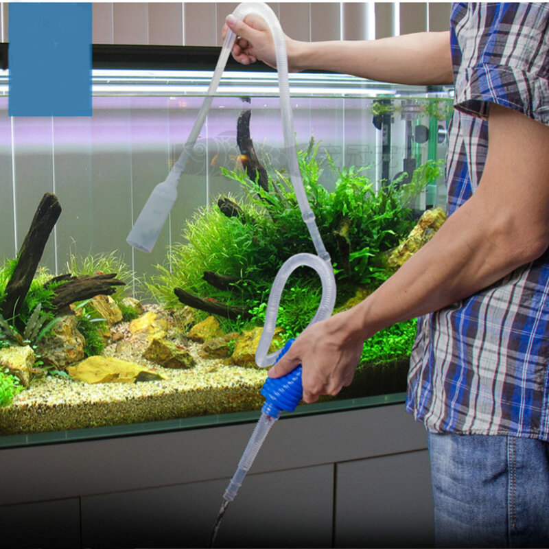 Aquarium Fish Tank Vacuum Gravel Water Filter Cleaner Siphon Pump Manual Cleaner Pump Safe Vacuum 1.8m