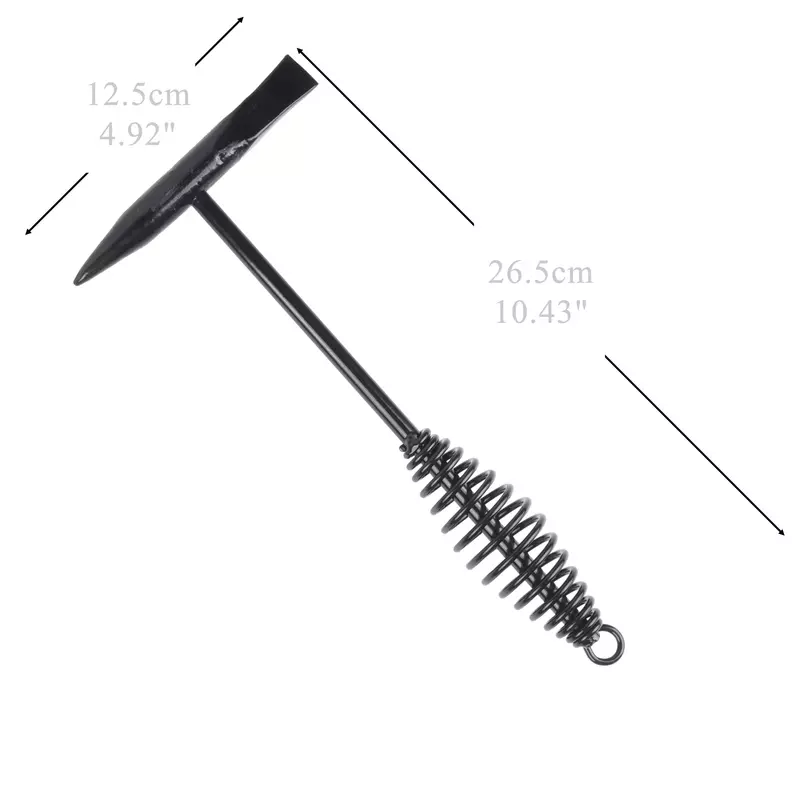 10.45 inch/10.62 Inch Welding Hammer Tools Cone Vertical Chisel Coil Spring Handle Welding Chipping Hammer w/ 10 inch Wire Brush