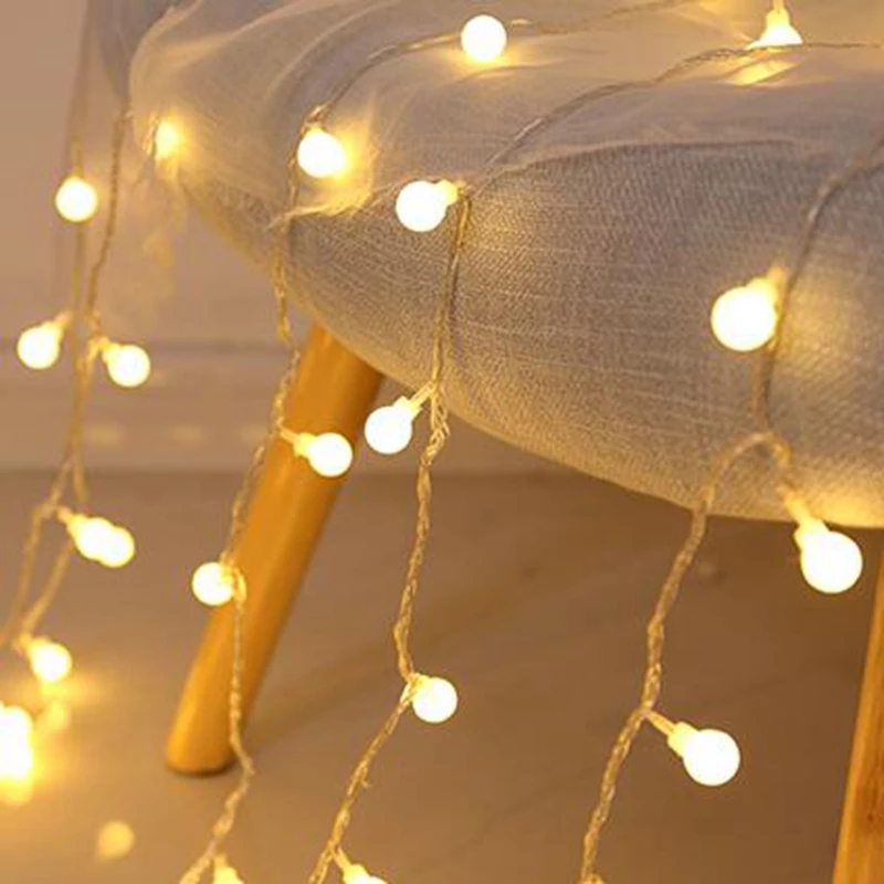 LED Fairy String Lights para Decoração, Lâmpadas, Guirlanda, Cherry Balls, Bateria, Operada USB, Casamento, Natal, Exterior, Sala, 3m, 6m, 10m