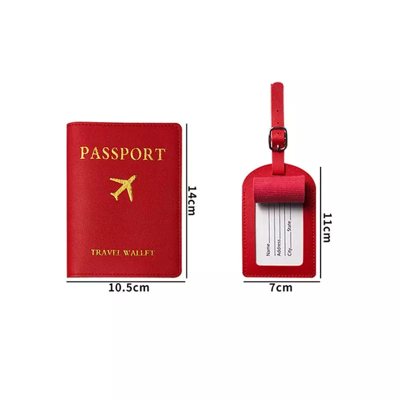 Etiqueta identificadora de equipaje de cuero PU para hombres y mujeres, etiqueta de equipaje, bolsa de embarque, soporte de dirección de identificación de nombre, accesorios de viaje, 1PC