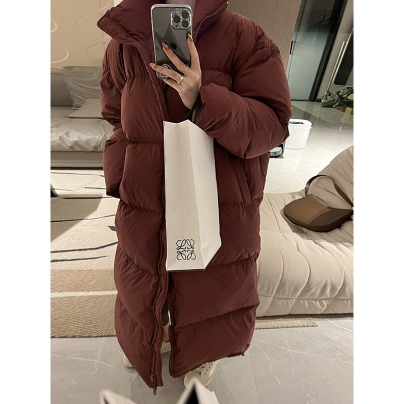 Winter New Mid To Long Women Standing Collar Down Jacket White Duck Down Coat Warm and Fashionable Women Snow Coat Women Jacket