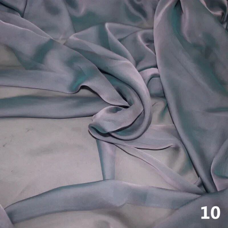 Tissu en mousseline de soie transparente, tissu uni bicolore, tissu transparent doux, tissu en tulle stère, tissu Tyys transparent, 1 m, 3 m, 5 m, 10m