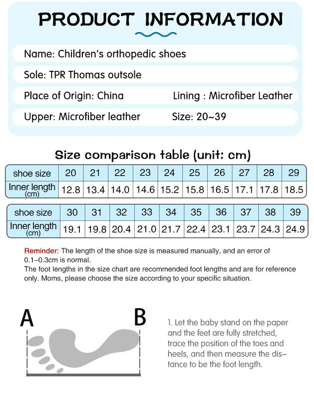 Ortoluckland Children Orthopedic Sandals For Kids Summer Leather Flat Feet Footwear Fashion Breathable Toddler Shoes Size22-32