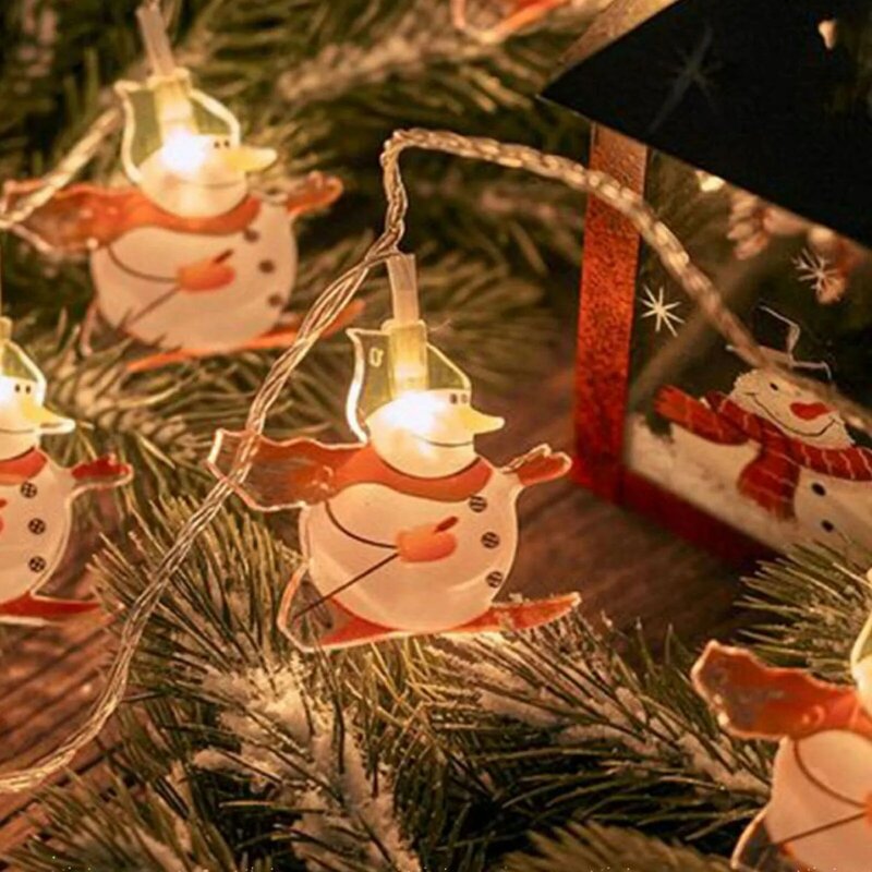 Kerst Santa Claus String Lights Kerstscène Lay-Out Rekwisieten Geschikt Voor Bal Carnaval Party Decor