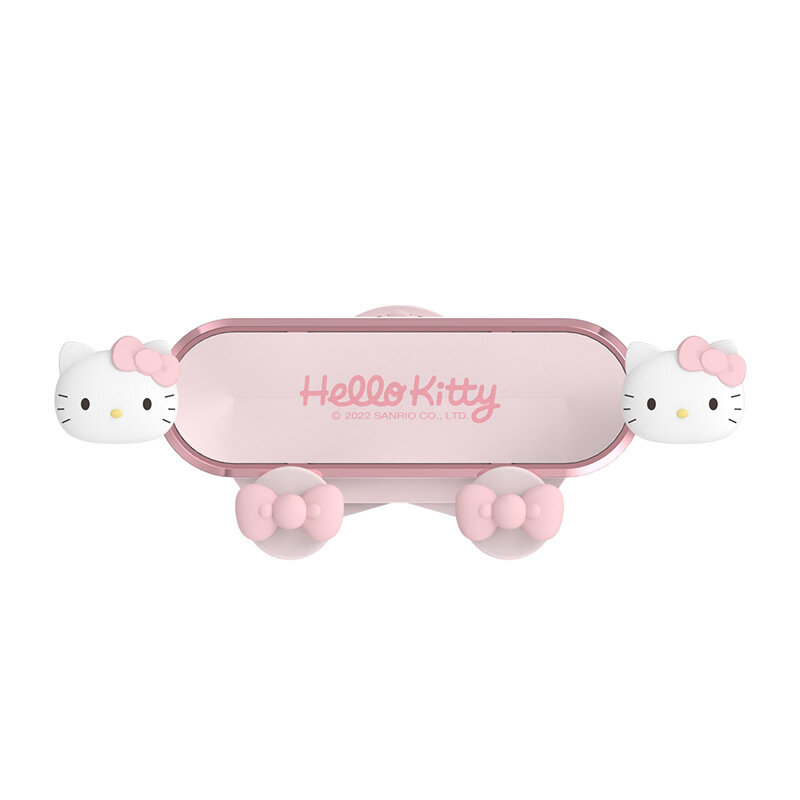 Hello Kitty แรงโน้มถ่วงรถนำทางวงเล็บการ์ตูนโทรศัพท์มือถือสนับสนุน Air Outlet Universal ประเภท Kawaii สีชมพูความร้อนที่ดี
