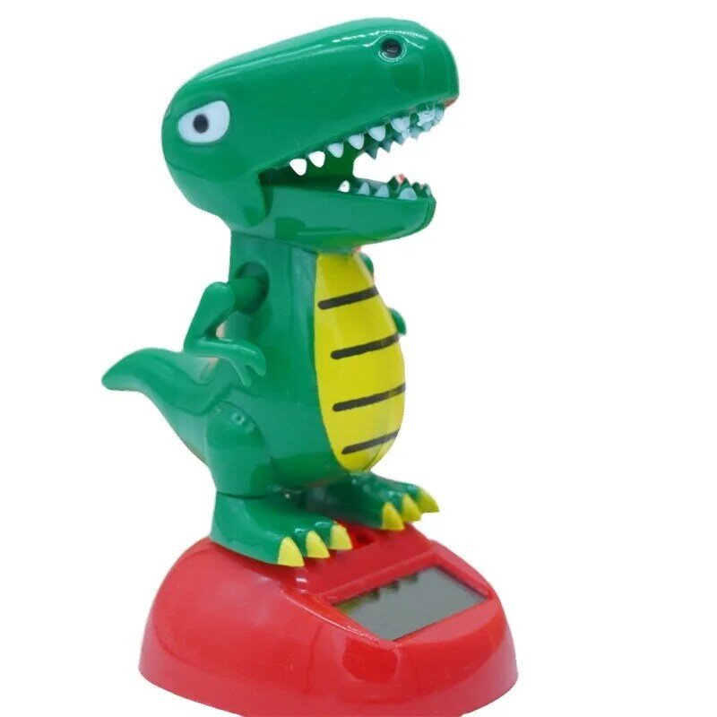 Nowy śliczny Tyrannosaurus Rex zabawka słoneczna kreatywna zabawna automatyczna huśtawka lalka ozdoby na biurko huśtawka głowy dinozaury zabawki