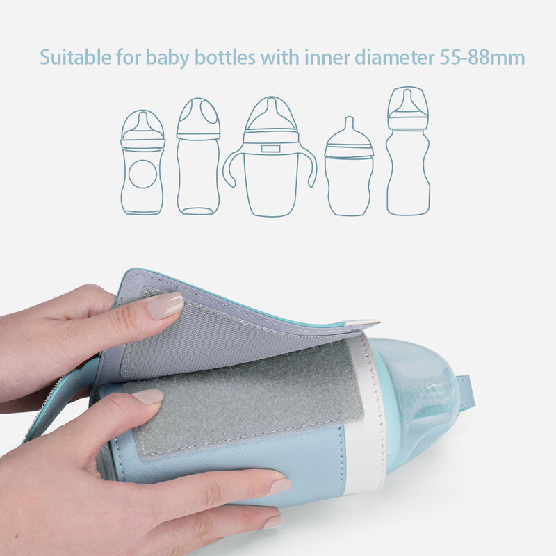 Calentador de botellas de agua y leche con USB para bebé, botella de lactancia, portátil, para viaje