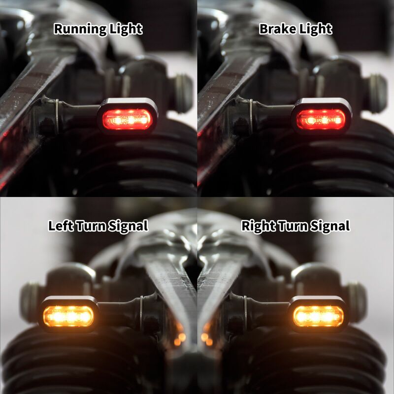 Indicador de luz intermitente de freno LED para motocicleta, lámpara trasera Mini E Mark para Harley Sportster XL 1200 883 Touring Dyna Softail