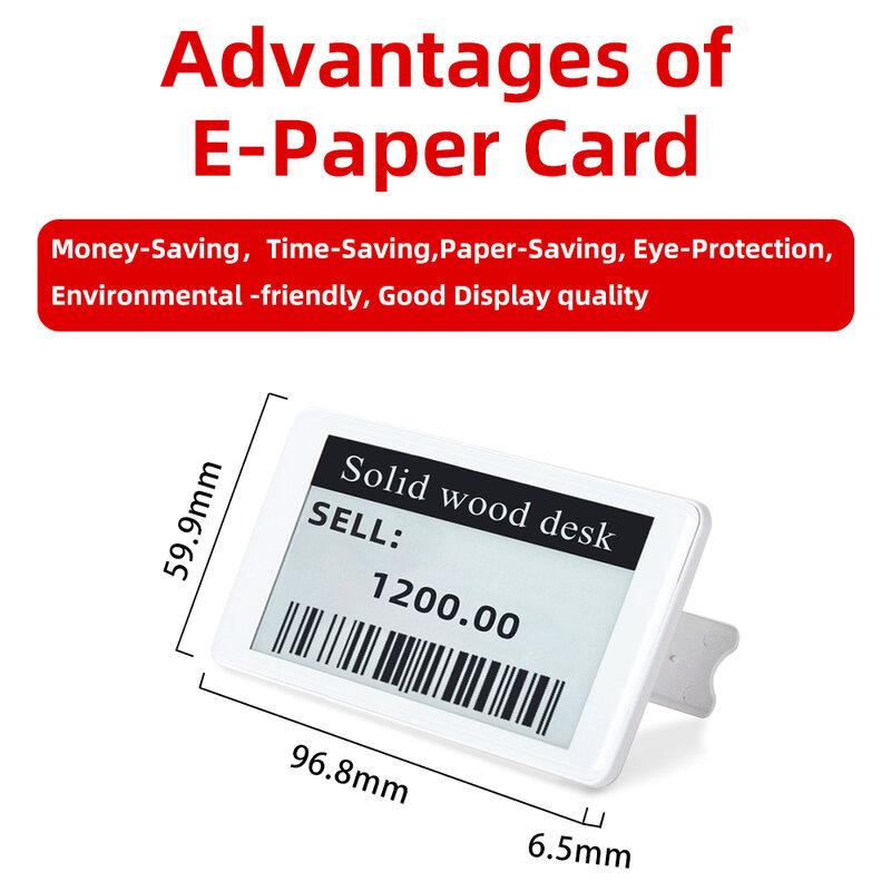 Elektronischer Ausweis halter elektronischer Papier tinten bildschirm Smart Work Badge Büro angestellter papier loses Abzeichen Smart ID Card