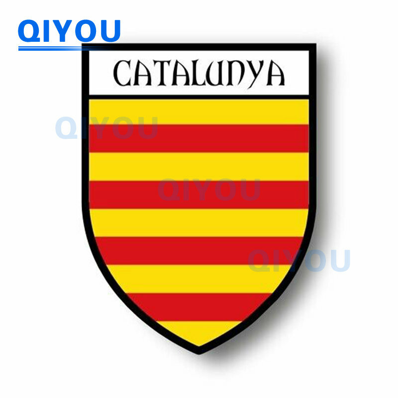 Hoge Kwaliteit City Flag World Crest Catalonia Herdenkingsauto Stickers Voor Reflecterende Pvc Stickers Op Laptop Body Trolley Koffers