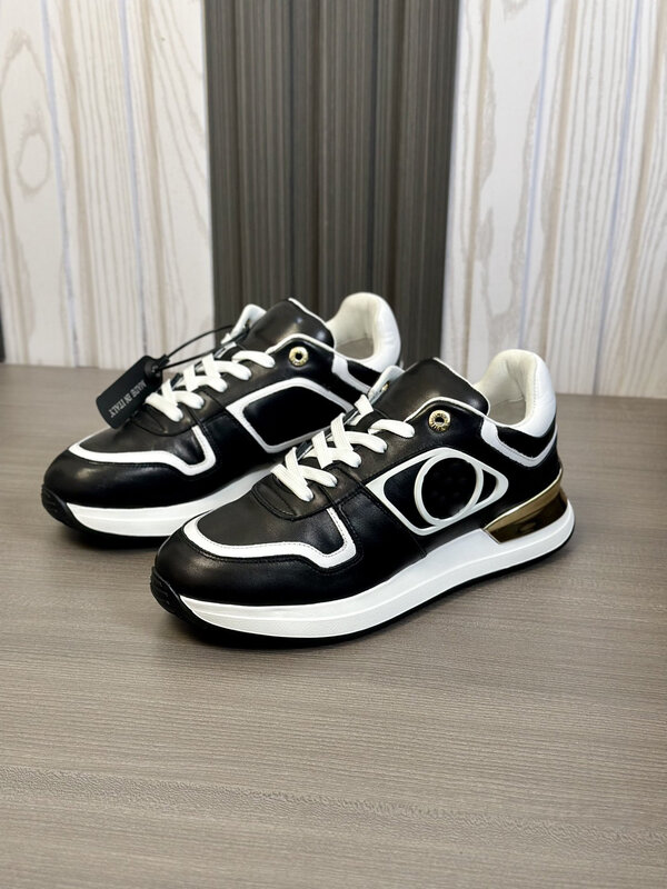 Brand Designer Luxury Grammr Casual Sports Shoes Lace up Thick Bottom Panel Upper Cowhide Men's Shoes Retro Leather Shoes Party3