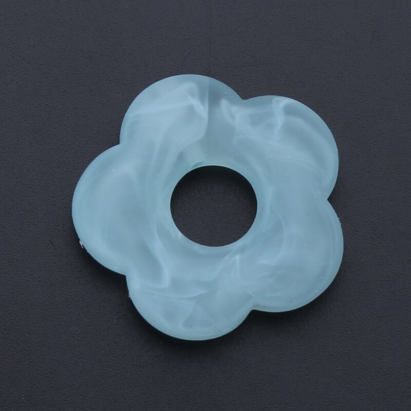 Acrylic Matte Flower Ornament Five Floral Charm Jewelry DIY Supplies