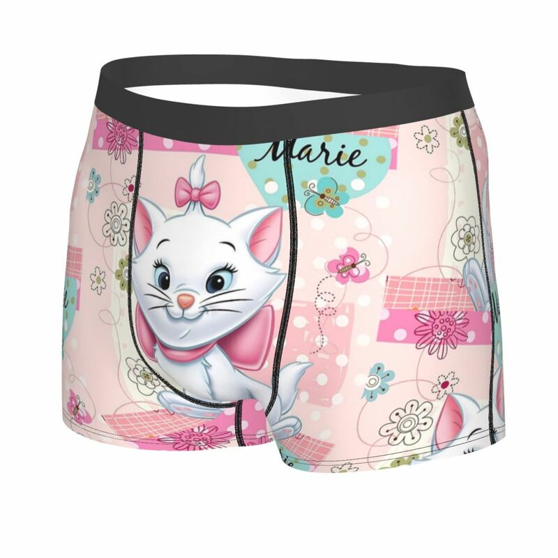 Disney Movie Marie Cat Boxer Shorts For Men 3D Printed Funny Kitten Film Underwear Panties Briefs Breathable Underpants