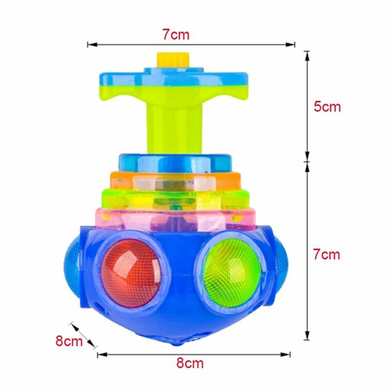 Гироскопическая игрушка, красочный мигающий гироскоп, музыкальная спиннинговая игрушка с пусковым устройством для детей, подарки, детские игрушки, игрушки и Свободные игрушки
