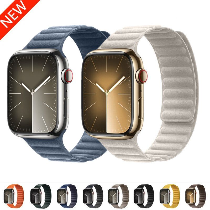 FineWoven-Bracelet à boucle magnétique pour Apple Watch, 44mm, 45mm, 49mm, 41mm, 40, Ultra2, Original Correa Bracelet, iWatch Series 9, 8, SE, 7