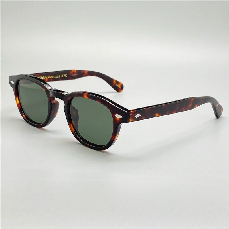 Lemtosh-gafas de sol polarizadas para hombre y mujer, lentes de sol con montura de acetato, color azul, Estilo Vintage, marca de lujo