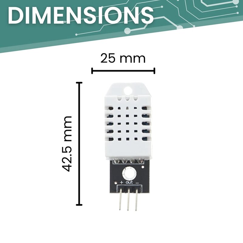 Temperature And Humidity Sensor For Arduino, For Raspberry Pi - Including Connection Cable, 5 Pieces Durable
