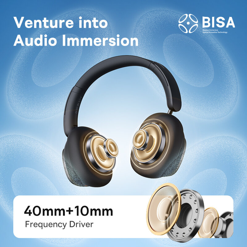 Baseus-auriculares inalámbricos H1 pro híbridos, dispositivo de audio con cancelación activa de ruido, Bluetooth, código LHDC, certificado hi-res, 48dB