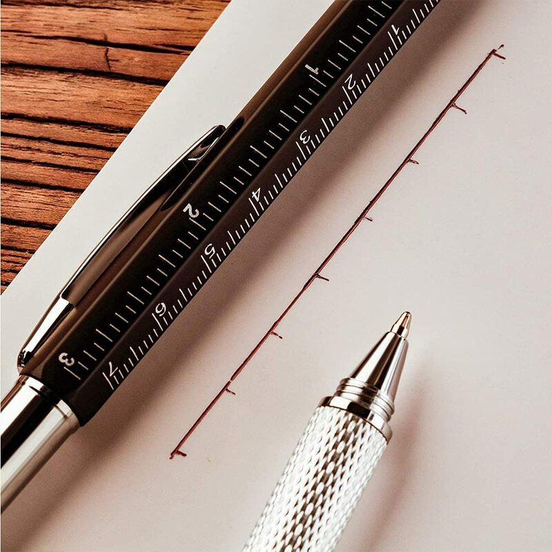 7 in1 Multifunktions-Kugelschreiber mit modernem Handwerkzeug messen technisches Lineal Schrauben dreher Touchscreen-Stift Wasserwaage