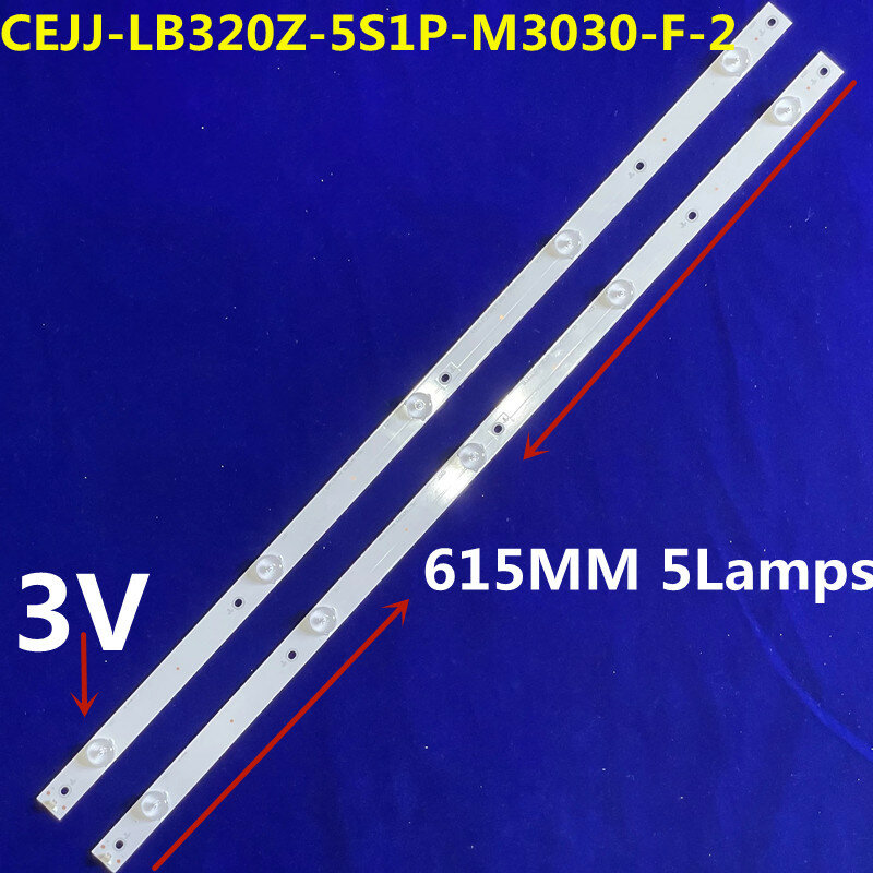20PCS LED Backlight Strip CEJJ-LB320Z-5S1P-M3030-F-2 For AOC T3277M LE32M3776 LE32M3778 32PHG5813/78 32PHF3212/T3 32PHF3282/T3