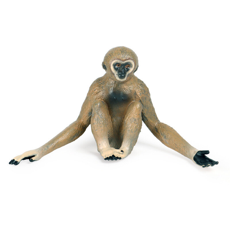 الصلبة محاكاة نموذج الحيوانات البرية لعبة Gibbon الحلي البلاستيكية