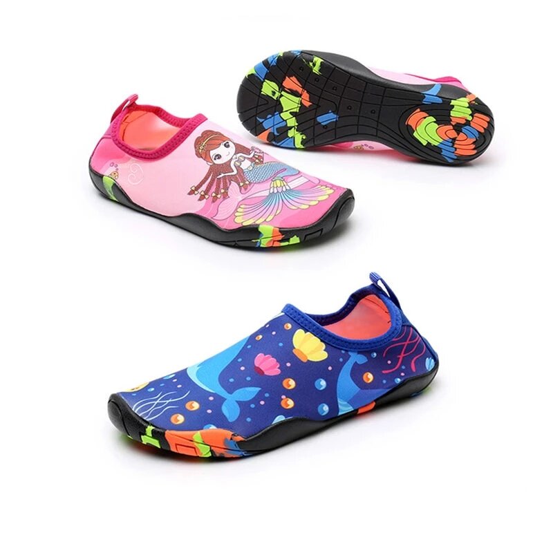 Sepatu Air Bayi Laki-laki Perempuan Sepatu Kaus Kaki Lantai Antiselip Anak-anak Sneakers Yoga Pantai Kolam Sepatu Renang untuk Jalan Selancar
