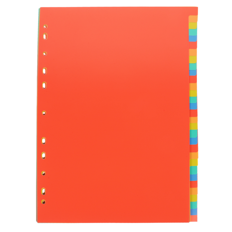 /Tab pembagi Binder plastik Binderss longgar daun bagian kertas halaman perlengkapan Notebook A4 File pembagi untuk sekolah kantor