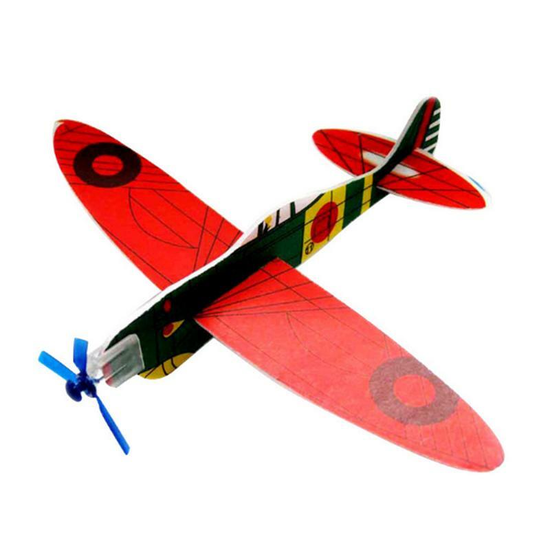 Zestaw piankowy Model samolotu dzieci na zewnątrz sportowe zabawki edukacyjne ręcznie rzucane latające samoloty szybowcowe prezent urodzinowy dla dzieci