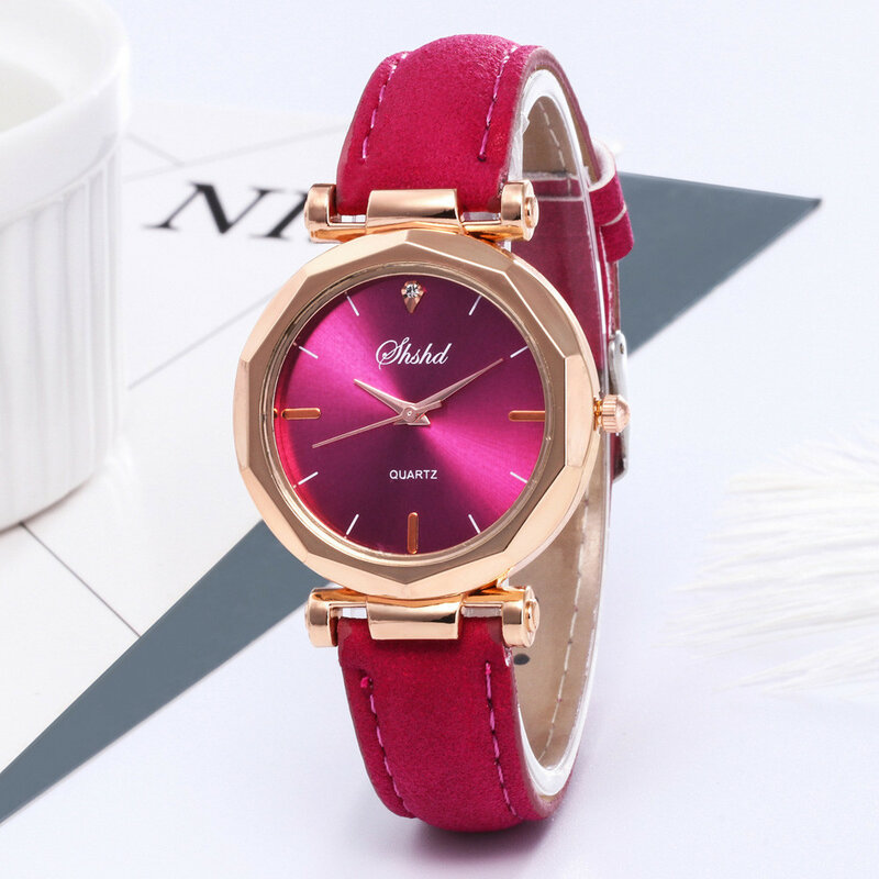 Relógio feminino casual com cinto de couro, relógio de pulso feminino, relógio de quartzo com mostrador pequeno, nova moda, 2023
