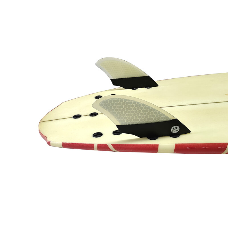 UPSURF FCS KEEL 트윈 핀 서핑 보드 핀 2 개/세트, 벌집 패치 워크 트윈 핀 Sup 액세서리 서핑 퀼해스