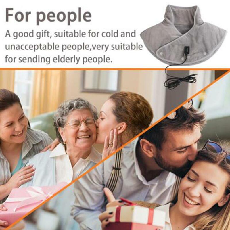 Electric Heated Shoulder Massager USB Heating Pad Wrap Neck Cervical Pain Relief Relieve Back Brace Compress Tool Fatig Warmer