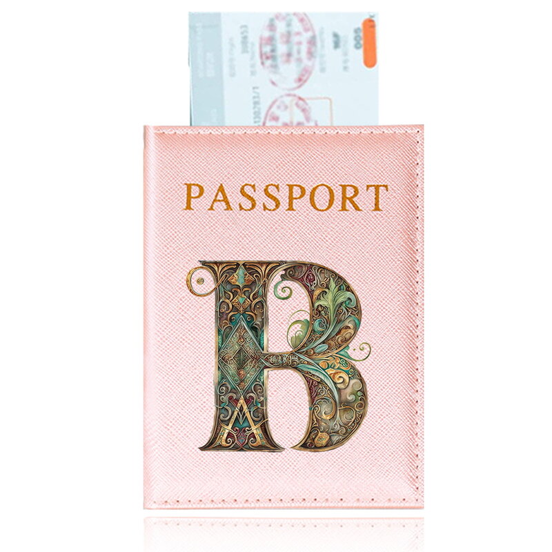 Reisepass Fall rosa Farbe Pass Inhaber Pass Schutzhülle ID Kreditkarten inhaber Druck Grafik Brief Serie