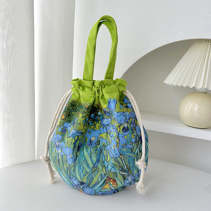 2023 nuova borsa da donna Fashion Van Gogh Oil Painting Series Out Going Handbag borsa retrò borsa di grande capacità borse per studenti