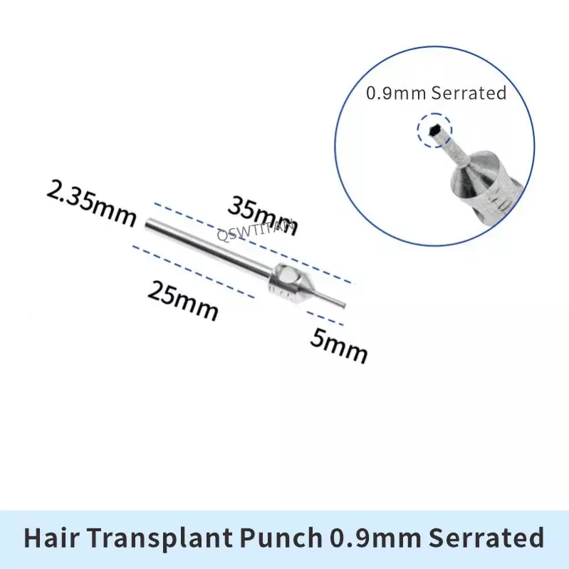 1 шт., инструмент для пересадки волосяных фолликулов, 0,6-1,0 мм