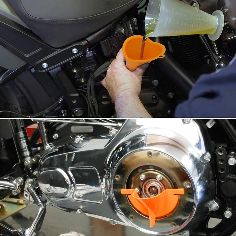 Kit de llenado de aceite de coche, embudo de aceite y llave de filtro de aceite, embudo de llenado de cárter de motocicleta, adecuado para Harley Sportster Dyn, 16 piezas