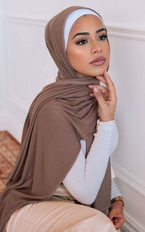 حجاب جيرسي كبير الحجم للمرأة عمامة ميرسيريزد القطن الحجاب وشاح شال العمامة للنساء الحجاب والأوشحة رمضان فولارد