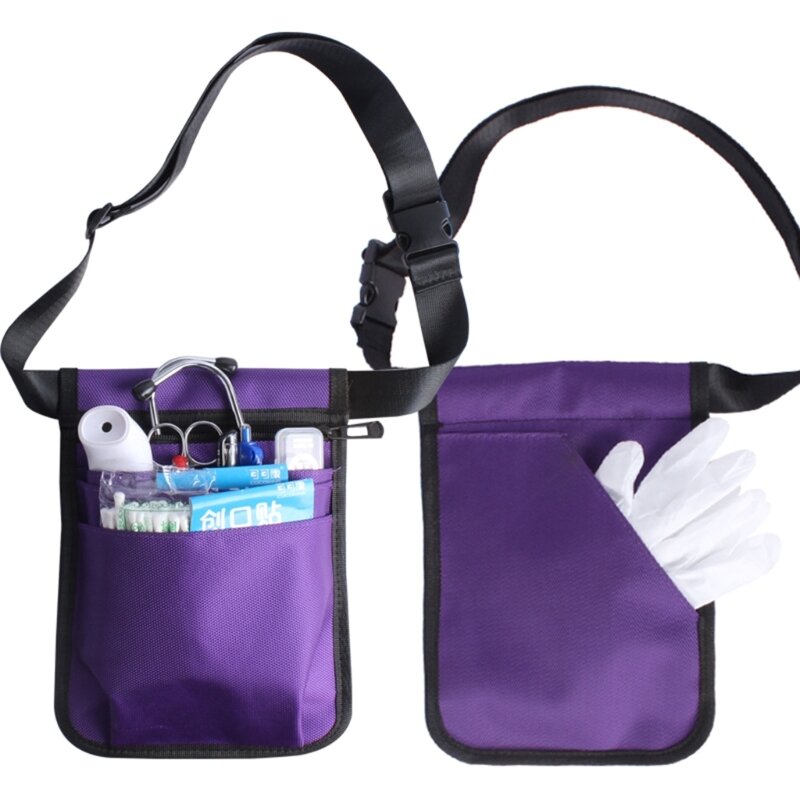 Multipurpose Nurse Fanny Pack Portable First-Aid Organizer for Hiking, Camping and Home Use Heavy-Duty 1680D Material