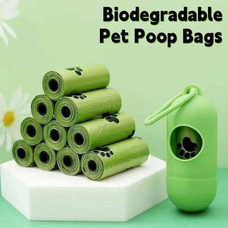 Bolsa de basura Biodegradable para mascotas, bolsas de caca de perro a granel, bolsa de caca perfumada Biobase, bolsas de residuos de gato degradables, dispensador de caca de perro, regalos, nuevo