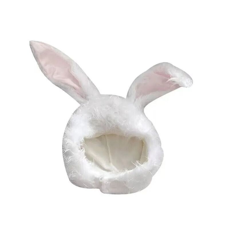 Topi telinga kelinci lucu musim dingin kepala kelinci hangat topi pelindung telinga lembut hangat alat peraga Cosplay