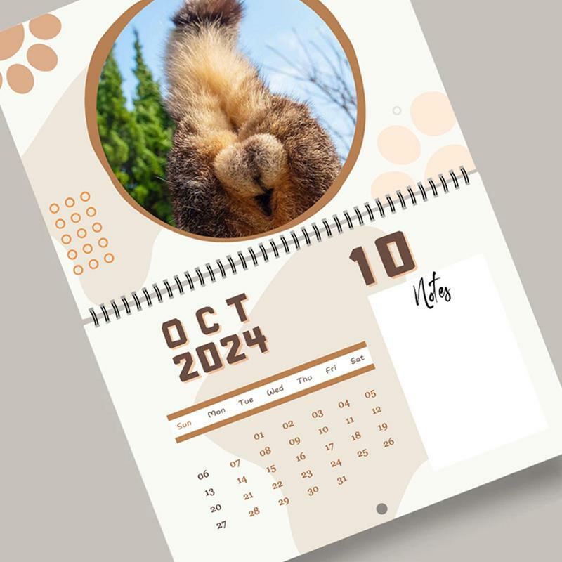 Kitten Kalender 2024 Grote Kat Buttholes Kalender Schattige Kat 2024 Maandelijkse Muur Kalender Cutie Kat Kalender 2024 Voor Klein Bureau