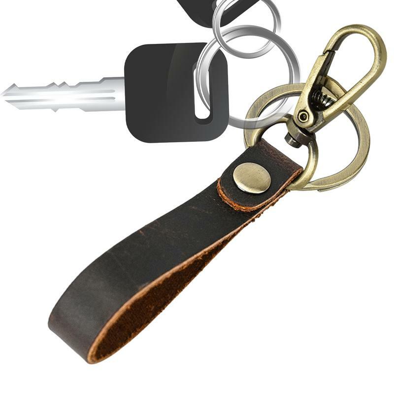 بو الجلود الرجعية سلسلة مفاتيح السيارة ، سلاسل المفاتيح المحمولة للهاتف الخليوي حقيبة المدرسة محفظة