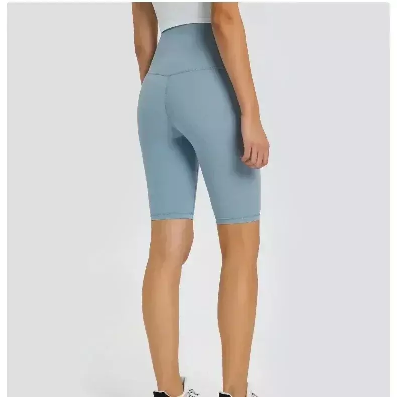 Lemon Align pantalones cortos ajustados de cintura alta para mujer, pantalones de secado rápido de alta elasticidad, sin línea de incomodidad, Yoga, correr, Fitness, 10 ", 5 puntos